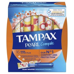 Тампоны Tampax компак перл супер плюс с аппликатором 16 шт.