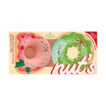 Набор шипучей соли для ванн, Laboratory Katrin (Лаборатория Катрин) 260 г Донатс 2 бурлящих пончика по 130 г красного и зеленого цвета с кондитерской посыпкой