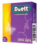 Презервативы, 3 шт Дуэт ультра лайт особо тонкие