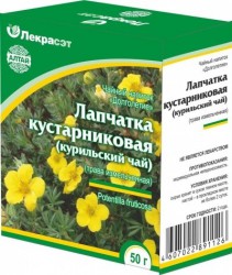 Лапчатка кустарниковая (курильский чай) трава, сырье 50 г 1 шт