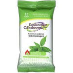 Салфетки влажные, Гармония свежести 15 шт зеленый чай